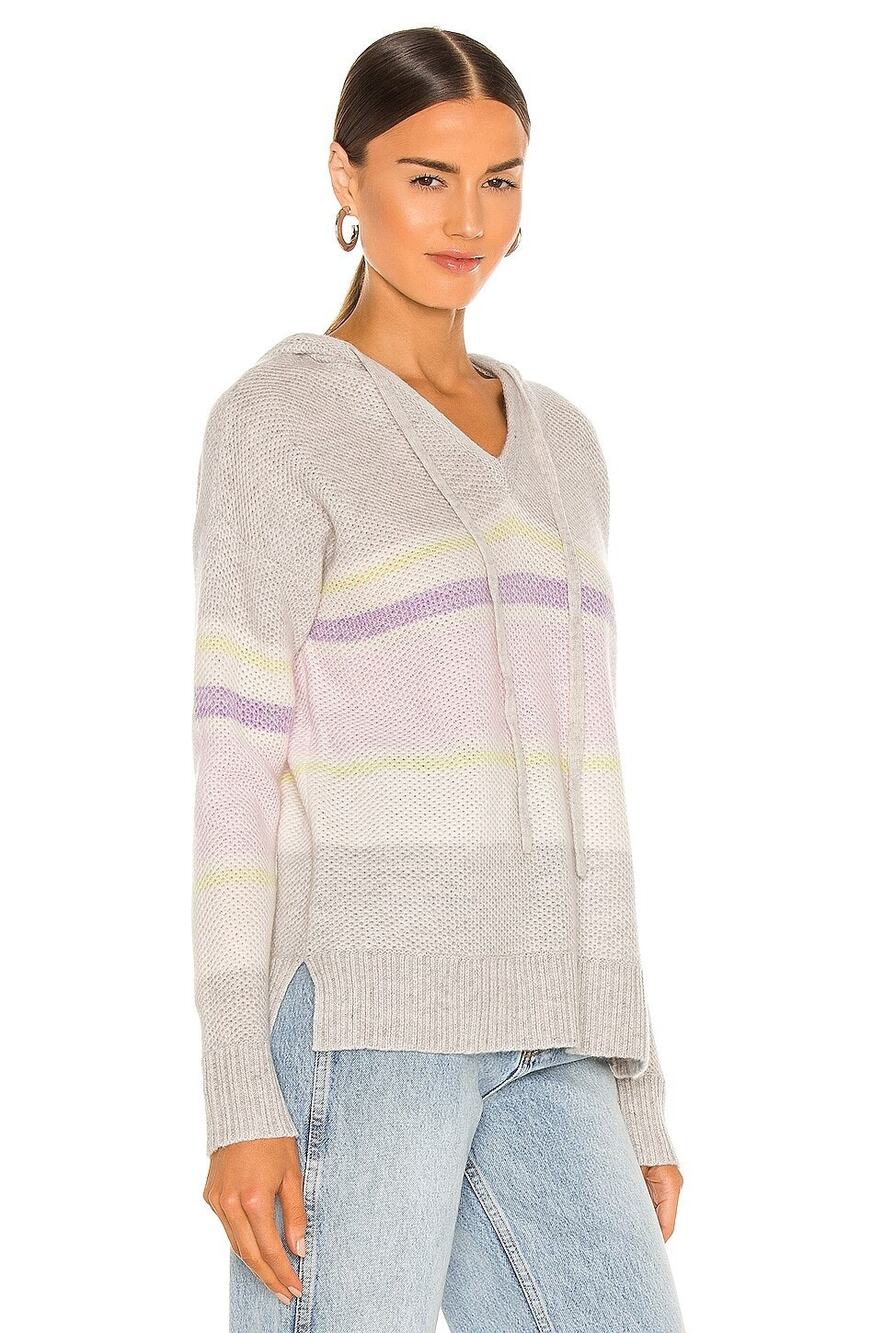 NWT Autumn Cashmere 100% Cashmere Honeycomb Hoodie Size Medium